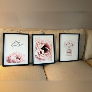 Mixtiles - Elegant Pink Floral Art Set